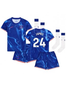 Chelsea Reece James #24 Heimtrikotsatz für Kinder 2024-25 Kurzarm (+ Kurze Hosen)